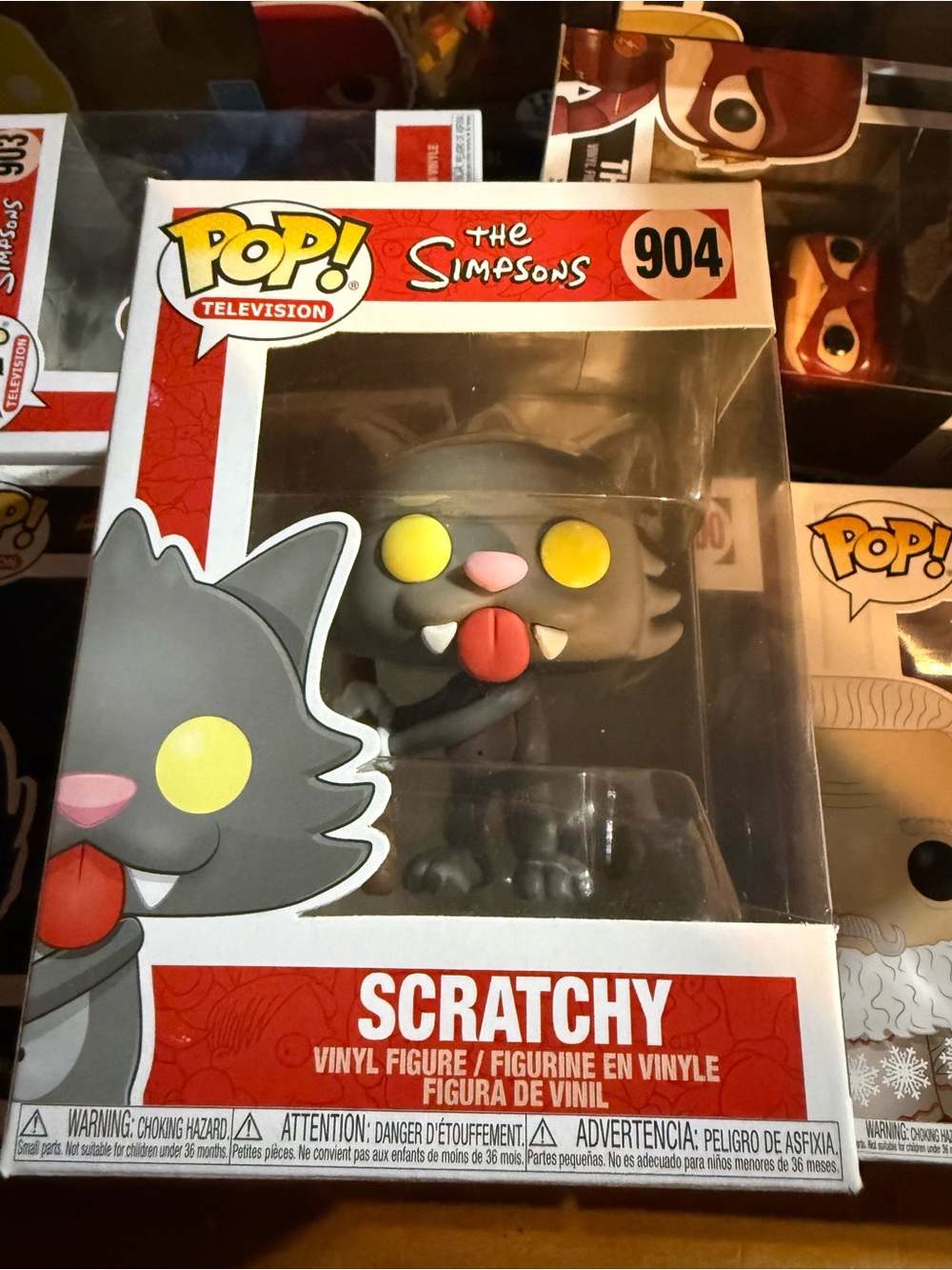 Funko Pop! The Simpsons Scratchy Vinyl Figure - Gray, Yellow, Pink, Red